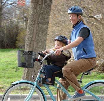 weeride center mounted bicycle child carrier
