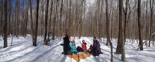 Easter picnic in the snow